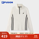 FILA FUSION斐樂(lè)潮牌女子針織長(zhǎng)袖衫2025秋新款時(shí)尚修身半拉鏈長(zhǎng)T 奶霧白-WT 2XL 180/96A/XXL