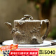 百年利永 宜興名家紫砂壺純?nèi)止ぴV青段泥松樁壺功夫茶具泡茶壺245cc 松樁
