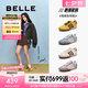 百麗（Belle）張凌赫同款彩虹豆透氣新款德訓鞋女商場款運動阿甘鞋B1U1DAM5預售 【周雨彤同色】芥末黃 (熱賣色） 38 (240mm)