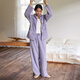 朵朵·可可軟糯珍珠絨 冬季加厚保暖絨 套頭開衫隨心搭配 家居服套裝 淺紫【上衣】 M (160)