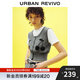 UR2025秋季新款女裝撞色拼接假兩件短袖針織衫UYU950110 淺灰 M