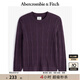 ABERCROMBIE & FITCH【反季優(yōu)惠】男裝24秋冬款經(jīng)典小麋鹿長(zhǎng)袖針織衫毛衣KI120-4197 深紫色 M (180/100A)