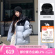 駱駝?dòng)鸾q服女冬季新款熱反射升溫保暖加厚連帽面包服短款外套 734CA6B605B4幻影黑/以太藍(lán) 有袖標(biāo) L