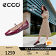愛步（ECCO）七夕禮物 芭蕾舞鞋女 25年新款瑪麗珍低跟淺口單鞋 舞悅234333 暗寶石紅23433361291 (牛皮革) 37