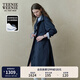 Teenie Weenie小熊女裝風(fēng)衣2025春新款優(yōu)雅氣質(zhì)時(shí)尚通勤中長(zhǎng)款外套 藏青色 M