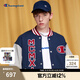 Champion冠軍春秋款加絨字母立領(lǐng)棒球服加厚開(kāi)襟夾克外套男女情侶款 藏青色 M