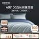 MIDO HOUSE銘都床上四件套100支長(cháng)絨棉純棉貢緞床品套件 云水藍 1.8m床笠款