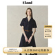 ELAND衣戀連衣裙女工裝風(fēng)西裝領(lǐng)正肩a字裙擺顯瘦裙子2025夏季新款 藏青色(59)Navy L /170
