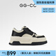 GG-CC復(fù)古潮流板鞋2024年新款厚底增高真皮女鞋時(shí)尚休閑運(yùn)動鞋G24U8113 黑色 35