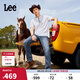Lee726舒適直筒丹寧復古水洗藍色男牛仔褲休閑潮流