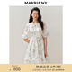 MAXRIENY【浪漫花園-商場同款】植物詩花卉印花娃娃裙甜美連衣裙 藍(lán)花 L 03/38