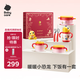 babycare寶寶輔食碗不銹鋼吃飯兒童餐具恐龍保溫杯送禮物新生兒禮盒6件套