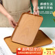拜杰長(cháng)方形托盤(pán)日式茶盤(pán)家用客廳水杯茶杯托盤(pán)水果盤(pán)仿木紋托盤(pán)大號