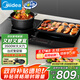 美的（Midea）雙灶電磁爐電陶爐電磁灶家用大功率3500W火鍋爐燒水多功能輕薄機身定時預(yù)約國家補貼DZ35W5-111