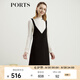 PORTS寶姿女裝 秋冬背帶裙SL9D009LWF033 黑色 XS (2)