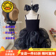 G.DUCKKIDS童裝女童連衣裙夏季2025新款公主裙兒童裙子夏天網(wǎng)紅吊帶裙蓬蓬裙 黑色 100尺碼2~3歲【 90-100cm】