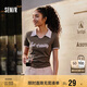 森馬（Semir）POLO衫女短款小心機(jī)撞色夏季復(fù)古字母緊身套頭衫109324115006