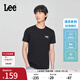 Lee25新品標準版圓領(lǐng)Logo印花設計涼感輕薄男短袖T恤LMT009813202 黑色 L