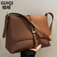 桂岐 高級復古包包女士包2025新款秋冬斜挎包大容量簡(jiǎn)約單肩腋下包 咖色