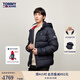 TOMMY JEANS【潮流面包服】秋冬男女復(fù)古美式保暖連帽羽絨服外套03222 藏青色DW5 S （推薦：120-140斤）
