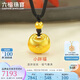 六福珠寶 福滿(mǎn)傳家足金小胖福袋黃金吊墜配頸繩計價(jià) 約6.76克