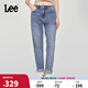 Lee25春夏新品411舒適小直腳五袋款中淺藍女牛仔褲 中淺藍 27 