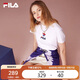 FILA 斐樂官方女士T恤2025夏季女子舒適親膚經(jīng)典針織短袖衫