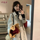 伊薇衣2025春秋款新款風(fēng)衣外套女學(xué)院風(fēng)設計感小眾氣質(zhì)小個(gè)子中長(cháng)款大衣 米白色 L 建議125-140斤