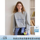 范思藍(lán)恩灰色無(wú)帽圓領(lǐng)衛(wèi)衣女春裝2025新款韓系慵懶風(fēng)寬松上衣1112 灰色 M