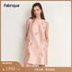 Fabrique桑蠶絲羊毛珠飾花朵無(wú)袖連衣裙2025夏季新品 粉色 S