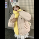 鏡莎刺繡立領(lǐng)棉服女2025新款冬季潮冬學(xué)生小眾不臃腫羽棉襖絨服女外套 粉色 均碼 可以備注碼數10