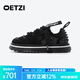 OETZI冰人奧茲 丑萌鞋男個(gè)性機能風(fēng)板鞋情侶潮鞋低幫厚底休閑板鞋百搭 黑色T22340227 41