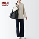 無(wú)印良品（MUJI） 不易沾水單肩包 手提包三角包腋下包托特包 包包 女包 黑色 4S