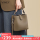 viney牛皮包包女包洋氣水桶包輕奢斜挎單肩包生日七夕情人節(jié)禮物送女友