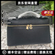 POOLO MEBRDON 保羅蒙巴登輕奢品牌真皮包包女包意大利飯盒包單肩包斜挎包手提包荔枝紋牛皮 黑色【金扣】 常規包裝(五金源標)