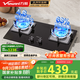 萬(wàn)和（Vanward）【藍(lán)蓮花B9】液化氣燃?xì)庠?.8kW猛火煙灶聯(lián)動(dòng)家電以舊換新國(guó)家補(bǔ)貼20%嵌入家用煤氣雙爐具臺(tái)B9L50