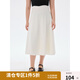 獨(dú)束大碼女裝【束型系列】雙版多色涼感高腰收腰半身裙2025夏半裙 奶油米-梨形 XL （尺碼：3）