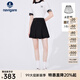 Navigare意大利小帆船半身裙女士夏季時(shí)尚顯瘦A字裙子簡(jiǎn)約休閑短款百褶裙 暗夜黑 M