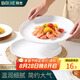 拜杰商用A5密胺盤子酒店餐具10英寸自助餐圓盤菜盤炒菜炒飯炒面盤子