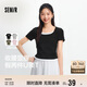 森馬（Semir）短袖t恤女短款假兩件百搭上衣25夏裝顯瘦U領(lǐng)套頭衫109325100015