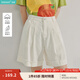 茵曼（INMAN）萊賽爾休閑牛仔短褲2025夏季女裝新款百搭毛邊a字白色褲子 珍珠白 27