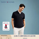 Tommy Hilfiger【雙面布】夏季男純棉商務(wù)休閑純色翻領(lǐng)短袖T恤POLO衫34785