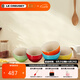 酷彩（Le Creuset）炻瓷米飯碗 湯碗 面碗 沙拉碗 家用碗套裝大碗彩虹系列漸變色 10cm韓式米飯碗5件套彩色
