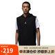 Jordan男喬丹 寬肩背心 飛人Logo 速干透氣 連帽運(yùn)動服DZ0572-010黑XL