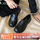 卓詩(shī)尼經(jīng)典氣質(zhì)樂(lè )福鞋平底中跟套腳女鞋春夏時(shí)尚百搭女單鞋 黑色 36