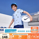 NIKE3BRAND 耐克吸濕透氣短T+短褲2件套25年夏季男女童滿印彈力套裝
