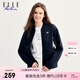 ELLE ACTIVE秋季撞色棒球領(lǐng)夾克外套女士顯瘦運(yùn)動(dòng)休閑百搭拼接時(shí)尚潮流棒球服 藏青/白 XL