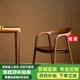 赫蘭菲（Helanfei）北美黑胡桃木實(shí)木餐椅簡(jiǎn)約靠背扶手書(shū)椅扶手椅家用餐椅 北美黑胡桃木單把