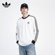 阿迪達斯 （adidas）三葉草系列 男 3-STRIPES LS T 長(cháng)袖 IA4879 白色  S 
