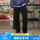 有志者（UZIS）針織運動長褲男籃球健身跑步衛(wèi)褲美式休閑闊腿褲[彎刀] 黑色 L